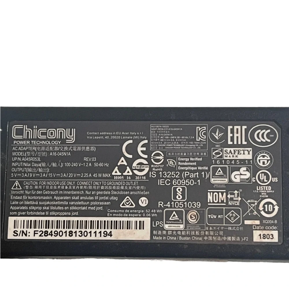 Acer Laptop Charger